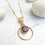 Sufia round Purple Jade Pendant Necklace