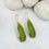 Louiza Olive Green Cat's Eye Earrings