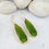 Louiza Olive Green Cat's Eye Earrings