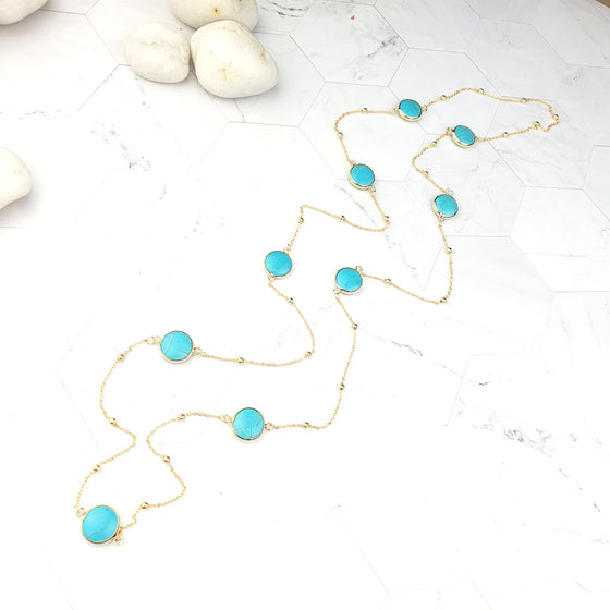 Turquoise chain necklace