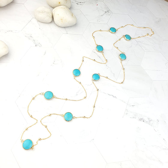 Turquoise chain necklace