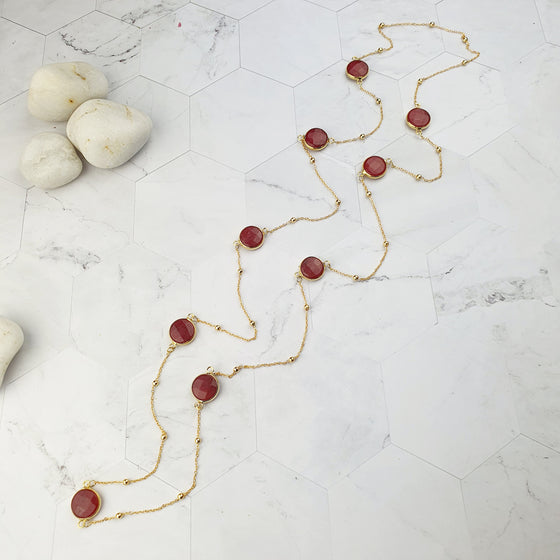 Red Jade chain necklace