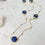 Dark Blue Jade chain necklace