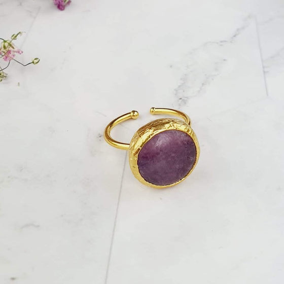 Saira Purple Agate Ring