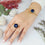 Saira Round dark blue agate Ring