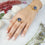 Saira Round Dark Purple Agate bangle and ring set