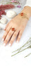 Saira Teardrop Orange cat's eye ring