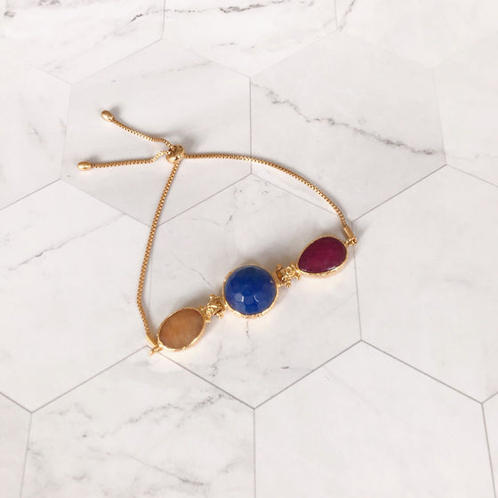 Leyla 3 stone agate Bracelets