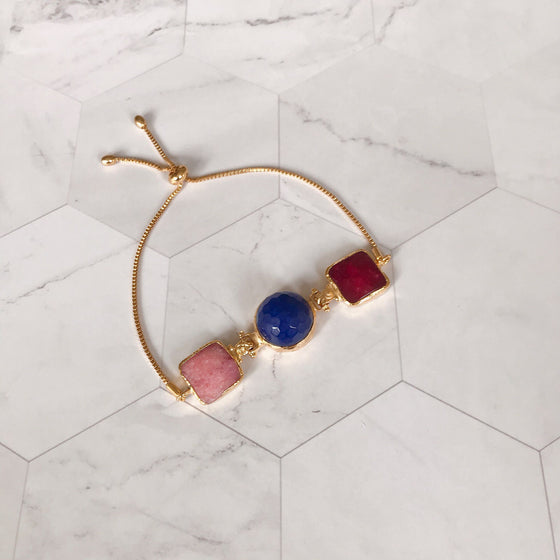Leyla 3 stone agate Bracelets