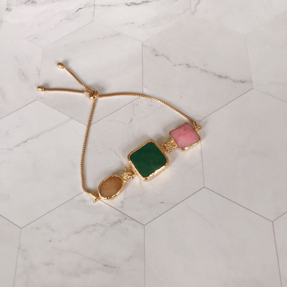Leyla 3 stone agate Bracelets