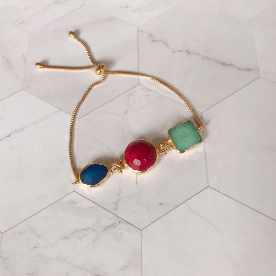 Leyla 3 stone agate Bracelets