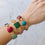 Leyla 3 stone agate Bracelets