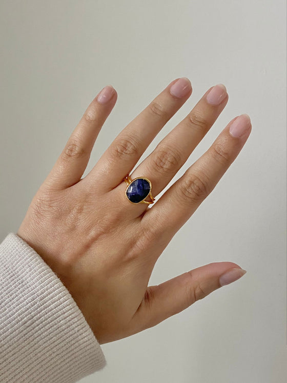 Aysha Oval Sapphire Ring
