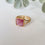 Alara Pink Square Cat’s Eye Ring